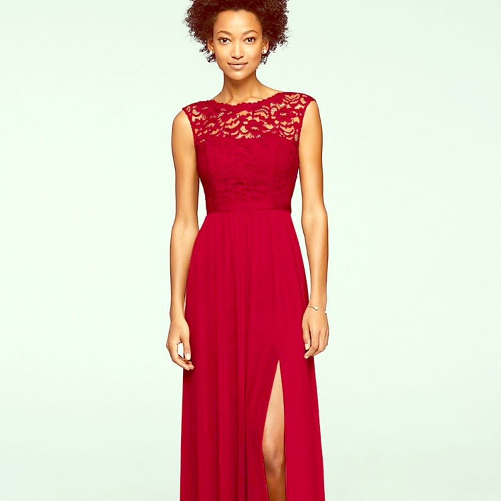 David’s bridal lace bridesmaid dress